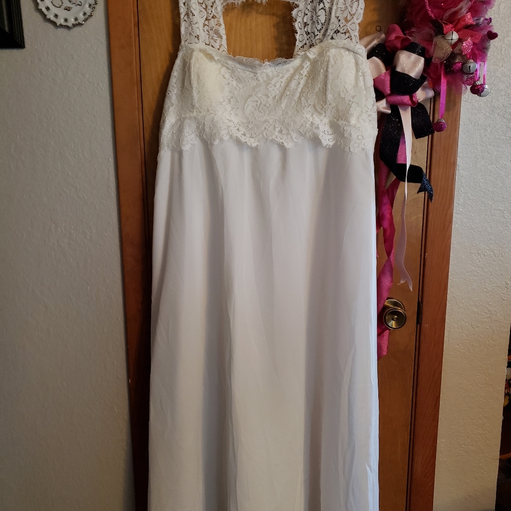 White Mock Wedding Dress